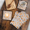 thumbnail image 5 of Pioneer Flower Kitchen Oven Mitt and Pot Holder Sets 4 Pcs for Baking, Cooking and Grilling, Heat Resistant Up To 392 °F, 5 of 7