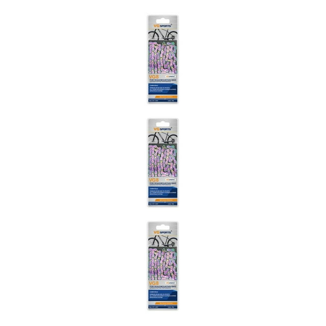 ZheElen Easy To Install Wide Compatibility Bike Chain For Mountain And Road Bikes Mountain Bike Chains Colorful 8 Speed 3Set