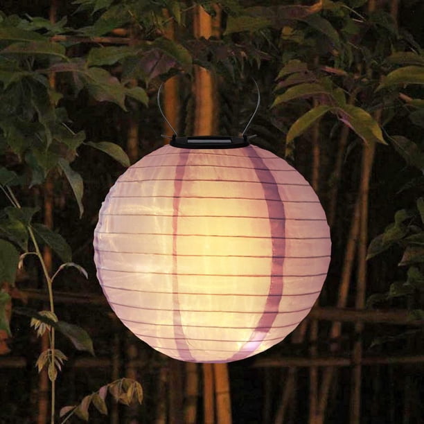 Decoración de lámparas solar LED de 20 cm IP55 Luz colgante para el festival de patio al aire libre