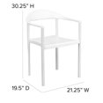 thumbnail image 2 of HERCULES Series 1000 lb. Capacity White Plastic Cafe Stack Chair, 2 of 9