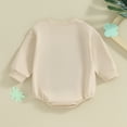thumbnail image 3 of Bagilaanoe Newborn Baby Girl Oversized Romper Sweatshirt Long Sleeve Bodysuits Letter Embroidery Pullover 3M 6M 12M 18M Infant Casual Tee Tops, 3 of 8