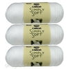 Bulk Buy: Caron Simply Soft Yarn White H9700-9701 (3-Pack), * Unmatched softness, drape and luster to knit and crochet your world in style. By Caron International