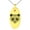 Gold, variant on Stainless Steel Day of the Dead Sugar Skull Panda Engraved Small Oval Charm Pendant Necklace