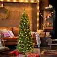 thumbnail image 2 of HOMCOM 5 ft Prelit Pop Up Christmas Tree, Collapsible Xmas Tree, Green, 2 of 10