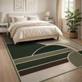thumbnail image 3 of ODIKA 8'x10' Washable Area Rug Olive Beige Geometric Elegance Modern Art Inspired Design for Living Room, Under Sectional, Family , Durable, Non-Slip, 3 of 7