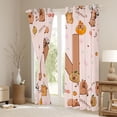 thumbnail image 3 of Erosebridal Capybara Stars Kid Black Out Curtains, Brown Letter N Curtains Pack of 2 (42x63 Each), 3 of 6
