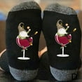 thumbnail image 4 of Gnome Wine Glass Unisex Crew Socks ⛄??⭐??の??⭐??⛄ M2S2, 4 of 9