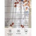 thumbnail image 6 of Sheer Curtains 96 Inches Long, Thanksgiving Botanical Vintage Light Filtering Window Curtains for Living Room, Orange Blue Grey Pumpkins Fall Rod Pocket Voile Sheer Drapes, 52"W x 96"L, 2 Panels, 6 of 9