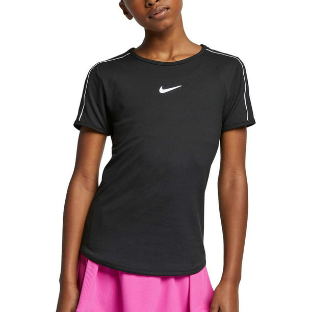 Nike Girls' NikeCourt Dri-FIT Tennis Shirt - Walmart.com - Walmart.com