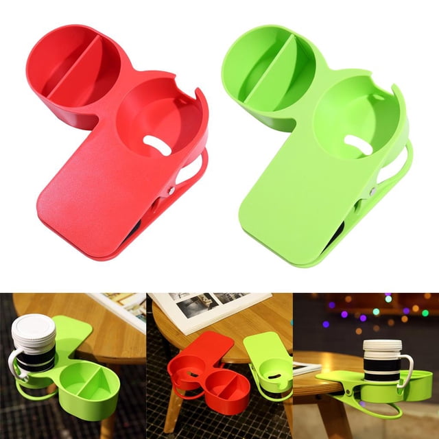 Portavasos con clip para escritorios de oficina Soledad ABS Rojo Verde 20.3x18x8.5cm