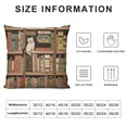 thumbnail image 5 of JRXY  Cat Throw Pillow Cushion Cover, Nerd Book Lover Kitty Sleeping Over Bookshelf Library Academics Feline Boho Design, Decorative Square Accent Pillow Case,Brown Pink White, 5 of 5