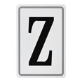 thumbnail image 1 of Uxcell Letra de Aluminio Z, Números de Casa de 11.8 Pulgadas y Letras de Metal, Señales de Estacionamiento [Texto Negro Sobre Blanco], 1 of 1