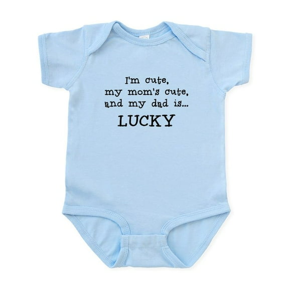 CafePress - Daddy Is Lucky Infant Bodysuit - Baby Light Bodysuit, Size Newborn - 24 Months