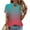 Army Green, variant on Women Short Sleeve Casual T Shirts, Spring and Summer Tops, Ladies V-Neck Printed Button Comfortable Fashion Loose Pullover Tee Watermelon Red, XXL