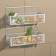 thumbnail image 4 of Organizador de cestas de almacenamiento de cocina colgante de hierro fundido: estante de pared multiusos sin taladros para organizar especias, frutas y utensilios. Estante de contacto seguro para, 4 of 7