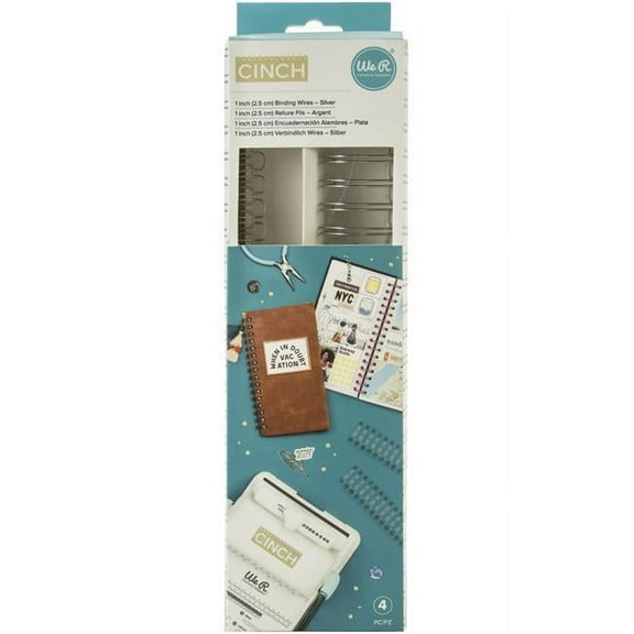 We R Cinch Wires 1" 4/Pkg-Silver