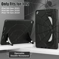 thumbnail image 3 of Dteck for iPad 9/8/7 Generation 10.2 inch 2021 & 2020 and 2019 version ,Heavy Duty Shock Resistant Rugged Protection case,with Kickstand for Kids Boys Childrenipad,Black, 3 of 5