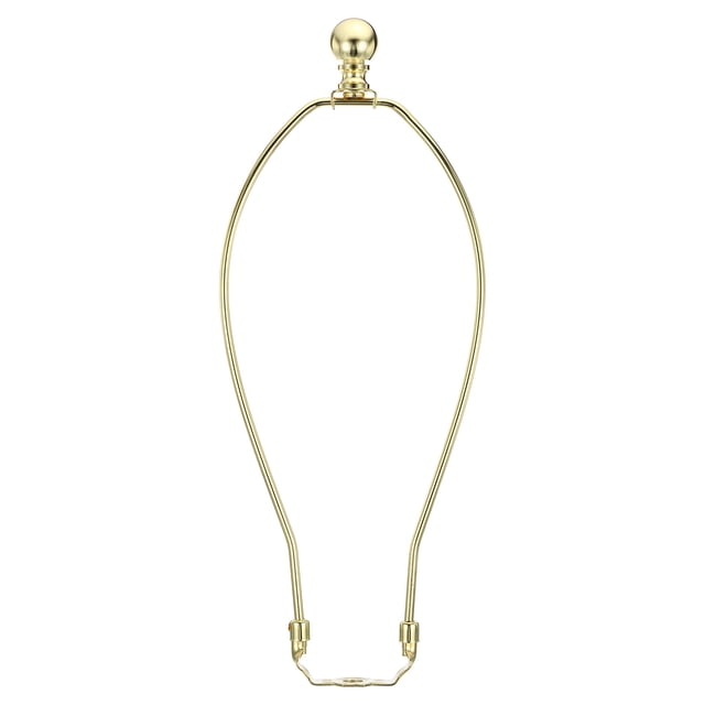 Kit de arpa de lámpara Uxcell de 12 pulgadas con remates, soportes para pantallas de lámpara tono dorado, 1 juego