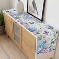 thumbnail image 4 of Watercolor Flowers Table Runner 60 Inches Long Farmhouse Dress Scarves, Spring Butterflies Floral Gray Wood Dining Tablerunner for Coffee Table/Kitchen Island/Party Décor, 13" x 60", 4 of 8
