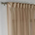 thumbnail image 4 of 3S Brother's Brown Linen Look Extra Long Set of 2 Panels Sheer Curtains Rod Pocket & Back Tab Home Décor Window Custom Made Drapes 10-30 Ft. Long -Made in Turkey Each Panel (100"W x 228"L), 4 of 6