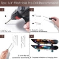 thumbnail image 3 of Soporte Horizontal Para Patineta, Acrílico Que Ahorra Espacio, Estable, Duradero, Fácil De Instalar, Soporte De Pared Para Patineta De 2 Niveles Para Snowboard Para Longboard, 3 of 7