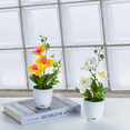 thumbnail image 4 of 4 pzs Arreglo Orquídeas Artificiales Decoración Con Macetas Belug, Multicolor, 4 of 5