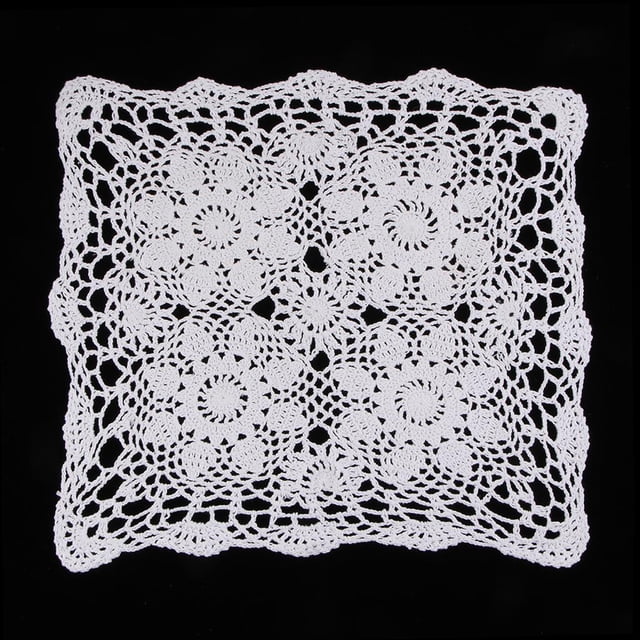 Manteles Individuales de Encaje de de con Flores Hechas a Mano Cuadradas Tapetes, Hogar, Boda, Navidad, Cubierta de , Ta 40x40cm Macarena Tabla de encaje Tabla de encaje