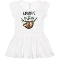 thumbnail image 3 of Inktastic Gramps Loves Me Cute Sloth and Baby Girls Baby Dress, 3 of 5