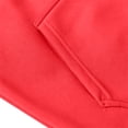 thumbnail image 6 of Mens Solid Fleece Pullover Hoodie, Drawstring Long Sleeve Sweatshirt, Athletic Kangaroo Pocket Casual Top Red 2XL, 6 of 7