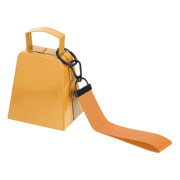 Cowbells for Sporting Events, 4 Inch Cow Bells for Football Games with Handle Wrist Strap for Competition, Yellow