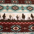 thumbnail image 5 of Chezmoi Collection Audun 2-Piece Southwestern Cowboys Comforter Set, Multicolor Teal Brown Beige Tan Red Printed Washed Microfiber Bedding, Twin, 5 of 7