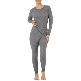 Fruit of the Loom Women's and Women's Plus Long Underwear 2-Piece Waffle Top and Bottom Thermal Set