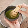 thumbnail image 3 of Whisk Set Bamboo Tea 4 Including 100 Whisk (Chasen), Scoop (Chashaku), Tea Spoon, Whisk Holder Blue, 3 of 5