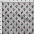 thumbnail image 3 of oneOone Silk Tabby Fabric Leaves & Floral Block Print Sewing Fabric BTY 42 Inch Wide, 3 of 5