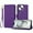 Purple, variant on ELEHOLD Wallet Case for iPhone 14, Shockproof Leather Stand Case with Magnetic Clasp & Hand Strap,Red