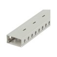 thumbnail image 4 of StarTech.com Open Slot Cable Management Raceway with Cover, 2"(50mm)W x 1"(25mm)H, 6.5ft(2m) length, 1/4"(8mm) Slots, PVC Network Cable Hider Kit/Wall Wire Duct, Max 25 Cables, UL Listed - UL94 V0, M1 Fire Rated (CBMWD5025) - Cable raceway - 6.6 ft - gray - TAA Compliant, 4 of 5