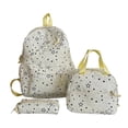 thumbnail image 4 of HJYCHN Backpack for Boys Star Print 3Pc Set Daypack with Drawstring Lunch Tote Pencil Case Back to School Supplies for Kids Bookbag for Girls Beige, 4 of 8