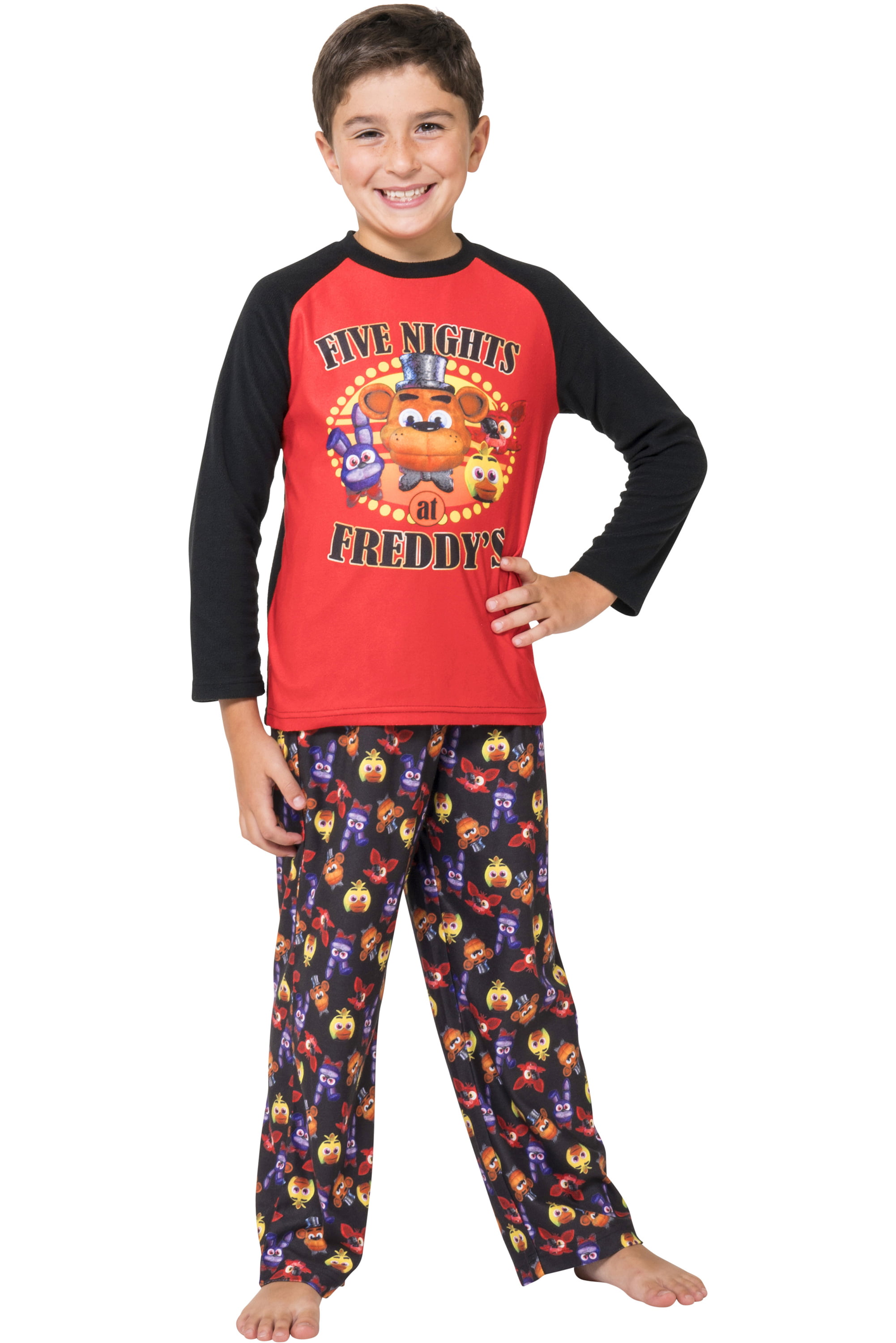 Game Over Five Night's At Freddy's Boys Sleepwear Shirt & Pants LARGE 10-12 