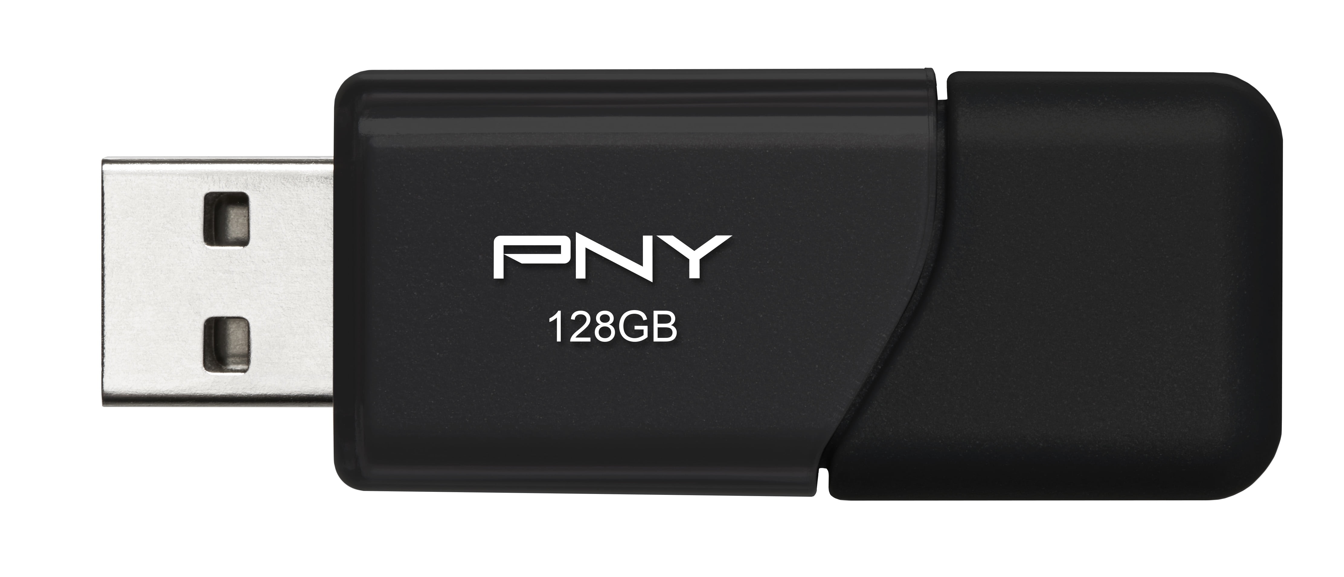 PNY Attache 128GB USB 2.0 Capless Flash USB Drive - P-FD128ATT03-GE