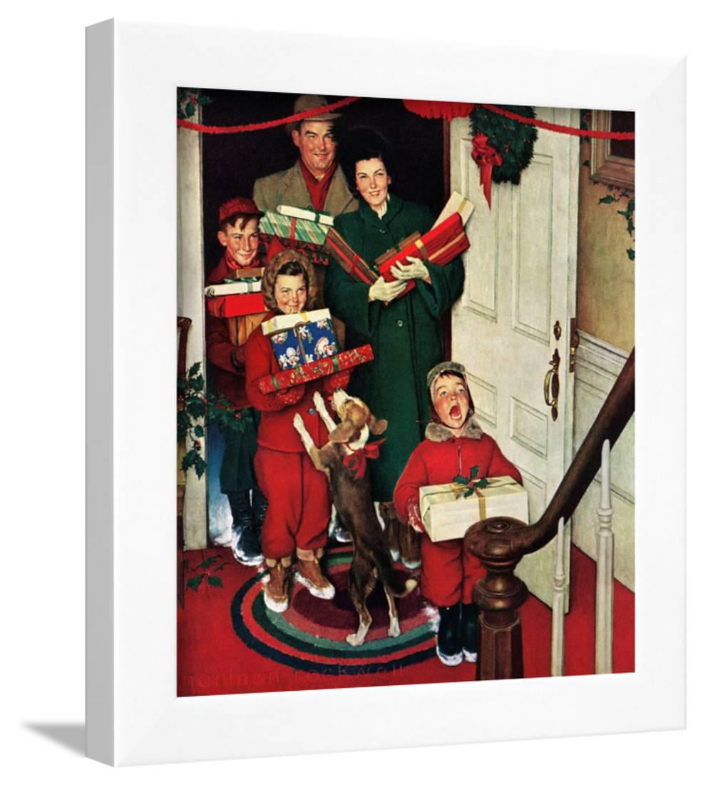 25 Christmas HOLIDAY Greeting CARDS Stocking BABY ROCKWELL PRINTED US OR CANADA 
