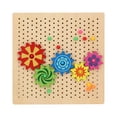 thumbnail image 3 of Juego de tablero de clavijas, juego de tablero de clavijas de madera Juego de tablero de clavijas de madera Rompecabezas de clavos de hongo de madera Funcionamiento suave, 3 of 11