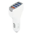 thumbnail image 1 of Universal Mini Car Kit Charger 4x USB Ports Portable LED Light Fast Charge Car Charger(White), 1 of 8