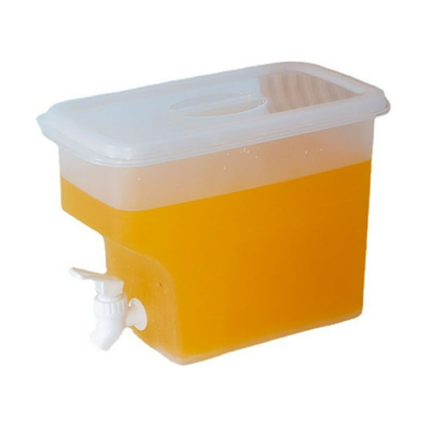 Pisexur Batería de cocina Dispensador de bebidas de plástico de gran capacidad de 3,6 l, con grifo, para hielo, limonada, zumo y tapa, tetera para fruta, limonada, le para la cocina del hogar