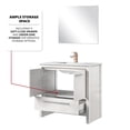 thumbnail image 4 of 36 in. W x 20 in. D White Wood Bath Vanity, Quartz Counter, Rose Gold Faucet / Durable, Mirror for Setup, 4 of 5