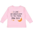 thumbnail image 3 of Inktastic I Love My Great Aunt to the Moon and Back Boys or Girls Long Sleeve Toddler T-Shirt, 3 of 5