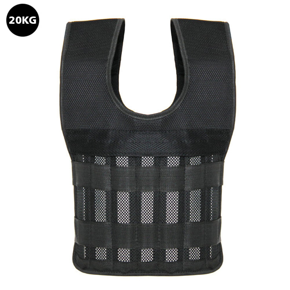 Details about   20KG Weighted Vest Adjustable Fitness Weight Training Exercise Sports Waistcoat 