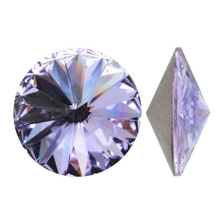 Swarovski Crystal Beads Fancy Earring - Swarovski Crystal, #1122 Rivoli Fancy Stones 14mm, 2 Pieces, Violet Sf