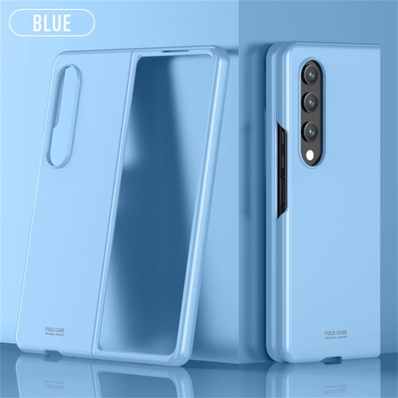 SaniMore Case for Samsung Galaxy Z Fold 4 7.6" 2022, Rugged Frosted PC Backplane Anti-shock Anti-drop Anti-greasy 360° Full Protective Slim Lightweight Case For Samsung Galaxy Z Fold 4, Iceblue