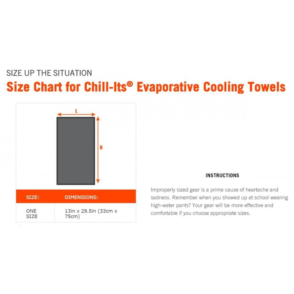 No Refrigeration Needed 13 X 16 and Formulated with Natural Insect Repellant/… Instant Cooling Chill Now Towel Cooling Towel