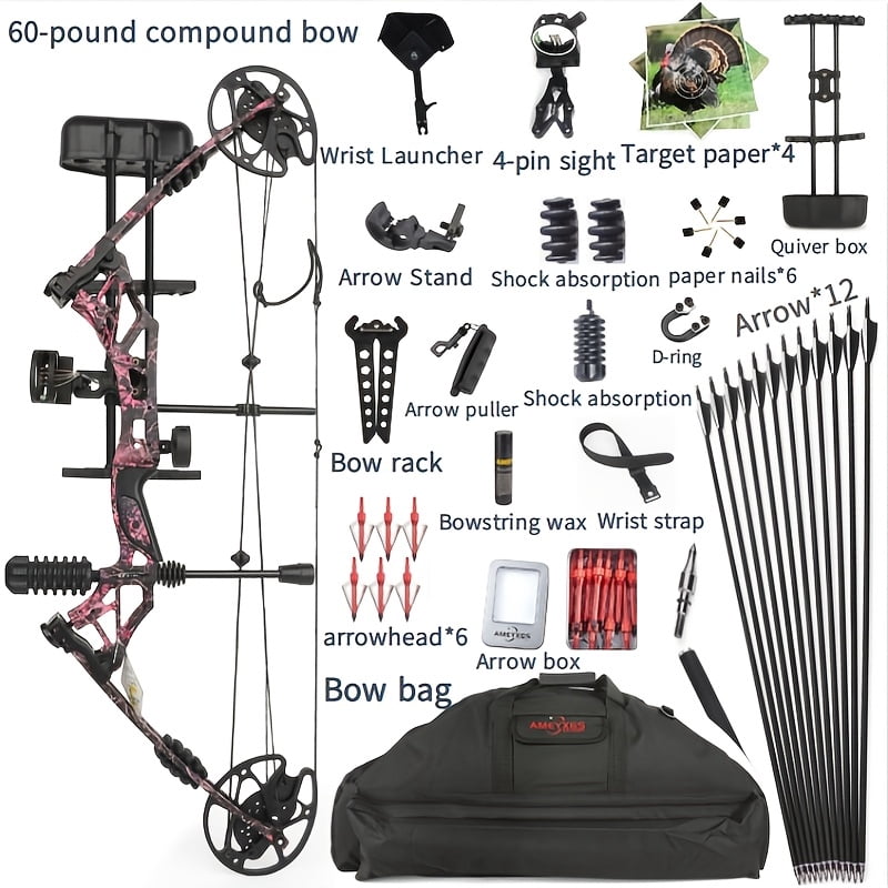 KAIMEI HAN Compound Bow Hunting Bow Archery 30-60 lbs